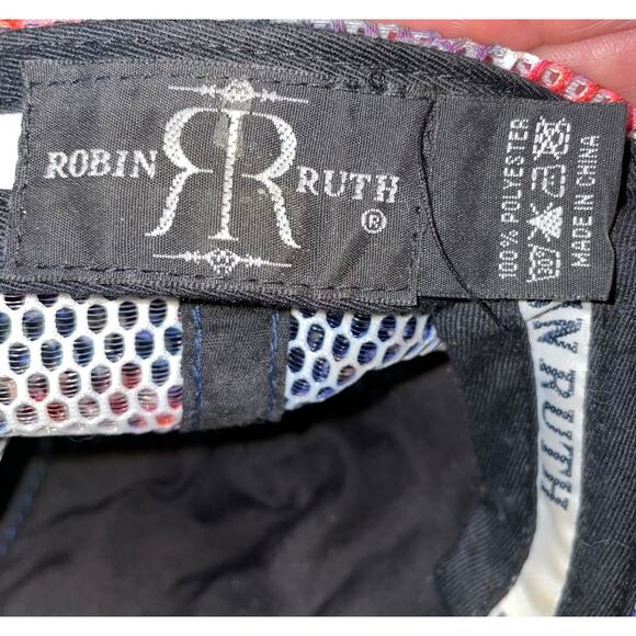 Robin Ruth Colorado Trucker Hat Cap Floral Snapback Mesh Holiday Vacation Blue - Picture 9 of 11